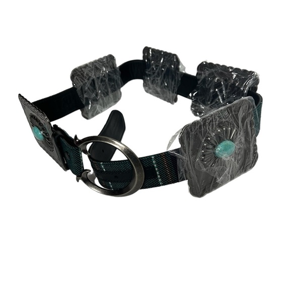 Lucky & Blessed Concha High Sierra Serape Turquoise
Tooled Square Belt main image 4